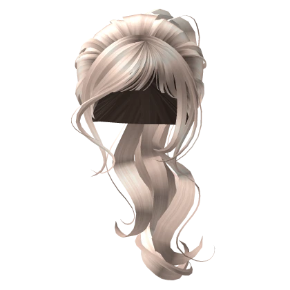 ♡ swoopty wavy high ponytail platinum blonde