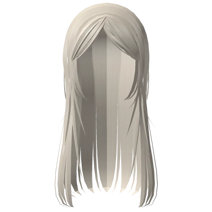 (blocky) Cute Platinum Blonde Long Straight Hair