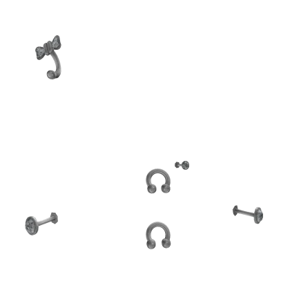 cutie facial piercing set 🎀