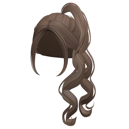 Long Curly High Pony (Brown)