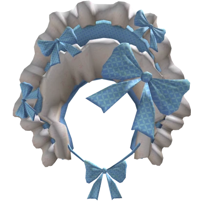 Blue Ribbon Victorian Rococo Ruffle Bonnet