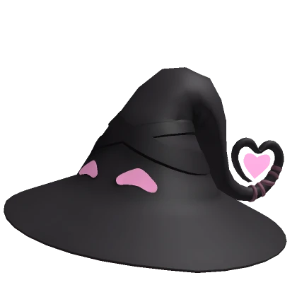 Cute Glowing Possessed Neon Heart Witch Hat