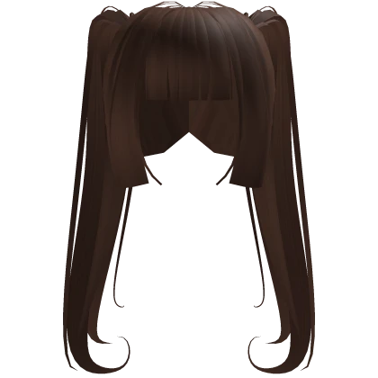 ♡ Neko Hime Pigtails in Chocolate Brown