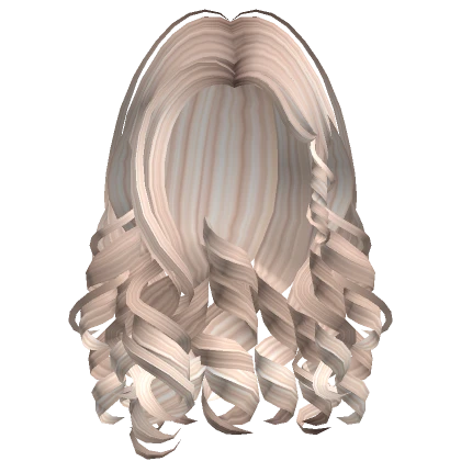 Long Preppy Poolside Lush Curly Hair (Platinum)