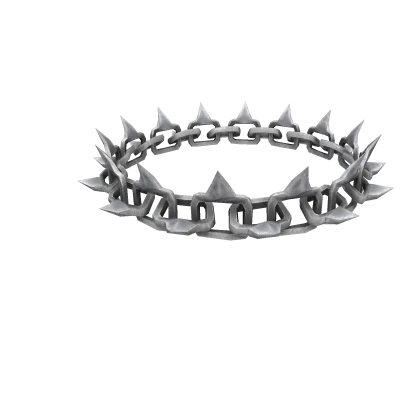 Spiked Silver Chain Crown