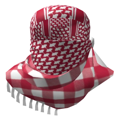 Palestine Red Houndstooth Tactical Keffiyeh Scarf