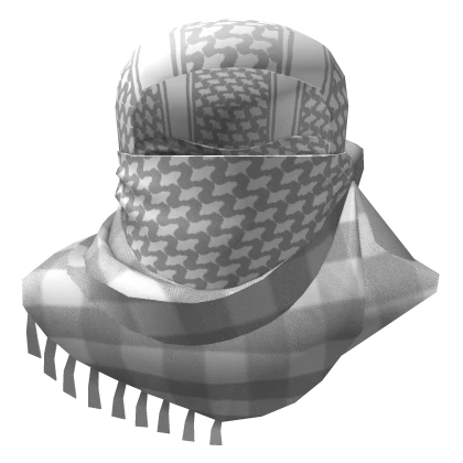 White Tactical Military Keffiyeh Scarf 