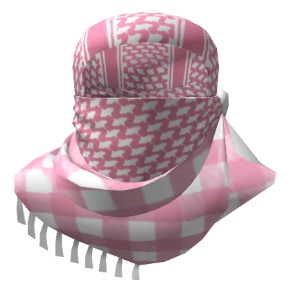 Palestine Pink Houndstooth Tactical Keffiyeh Scarf