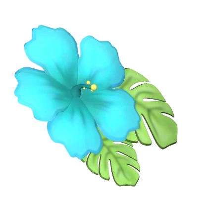 ♡ Hibiscus Summer Hair Flower In Blue