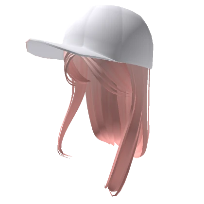  K-Pop Girl Pink hair with White Cap