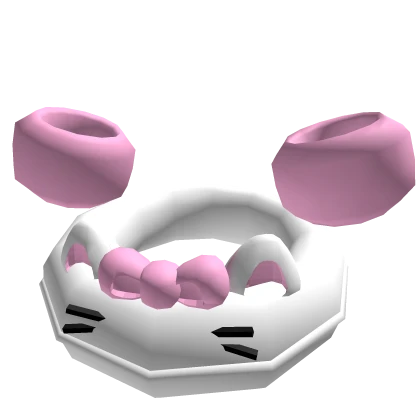 Summer Cat Floatie in Pink/White