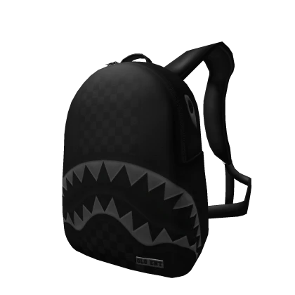 All Black Glo Ent Shark Mens Off Shoulder Backpack