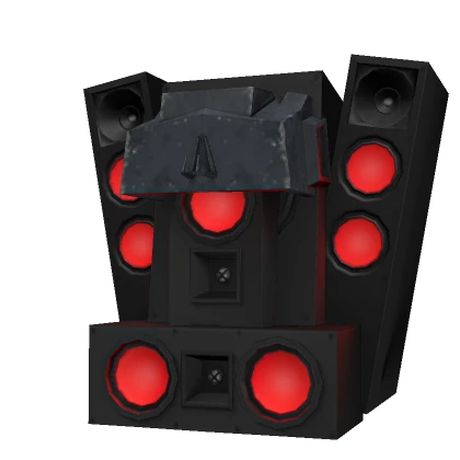 Red Boombox Head