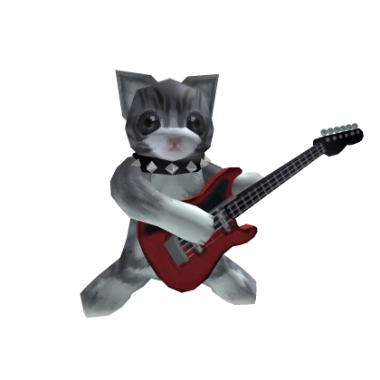 Cool Silly Rockstar Guitar Cat