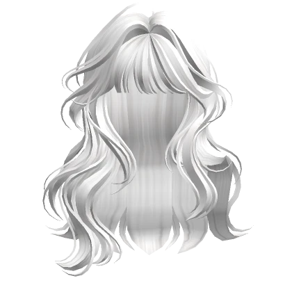 White Mermaid Waves w/ Bangs