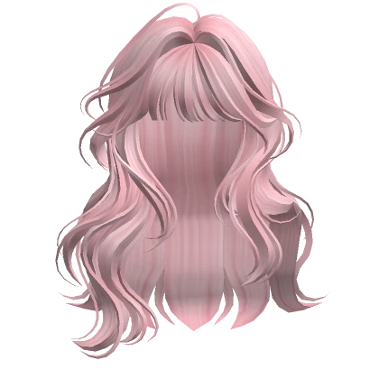 Pink Mermaid Waves w/ Bangs