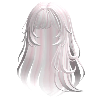 Swirly Swooped Hair (White and Pink Stripes)