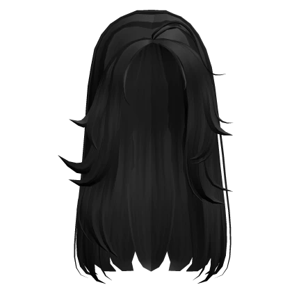 long grunge rockstar hair in black