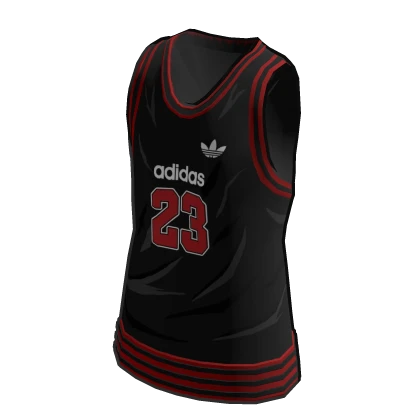 adidas Grey Basketball Jersey Red Trim and Void