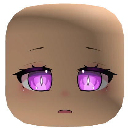 Kawaii Purple Chibi Face Glow