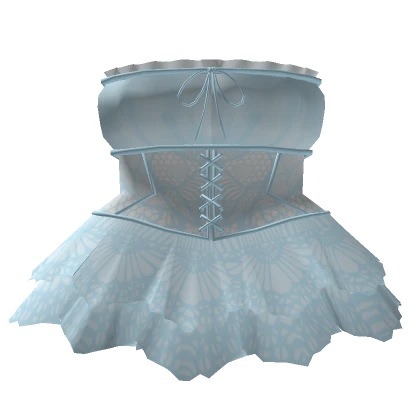 3.0 Baby Blue Lace Corset Skirt