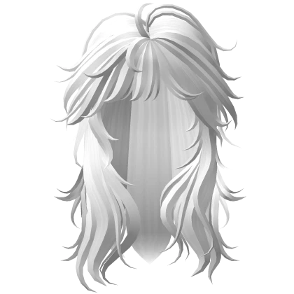 Enchanting Wavy Anime Hair with Bangs (White)