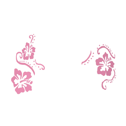 Tropical Summer Hibiscus Face Stickers in Pink