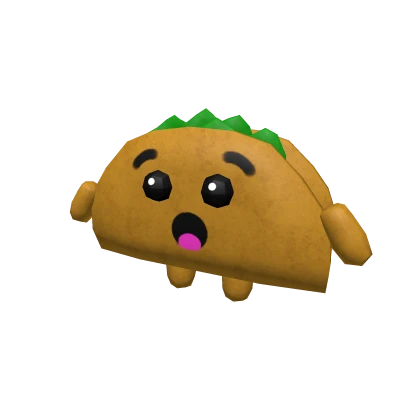 Surprised Cute Taco Pal Whimsical Quirky Yellow