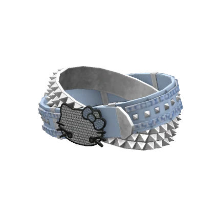 Cute Blue Y2k Cat Belt