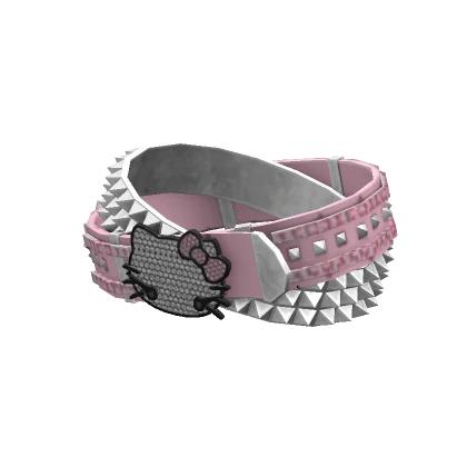 Cute Pink Y2k Cat Belt