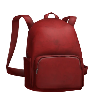 red backpack distressed