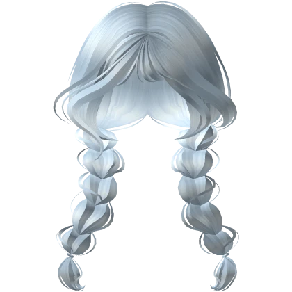 ♡ wispy double braids pastel blue