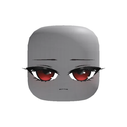 Animated Soft Stare Girl Face - Red