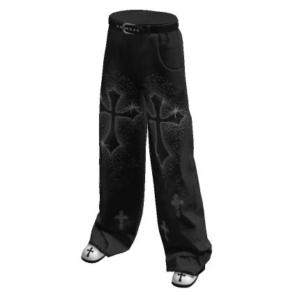 Punk Goth Jeans Black