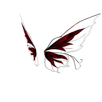 Red Fiery Butterfly Fairy Wings