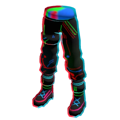 Black Glitch Trousers