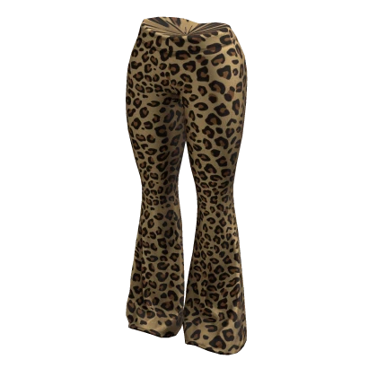 Leopard Print Flared Leggings