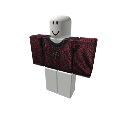 Roen Red Leopard Print Sweater Dué le quartz