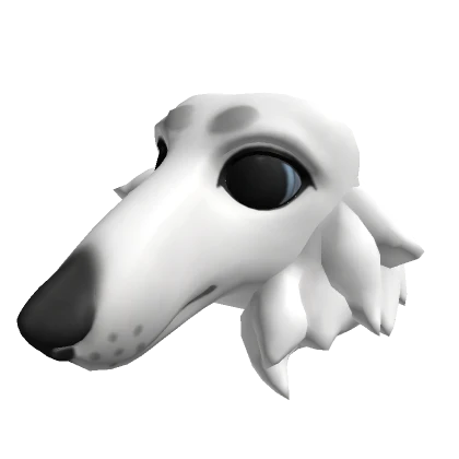 White Borzoi Head