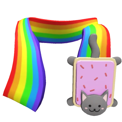 Rainbow Pastry Cat Scarf