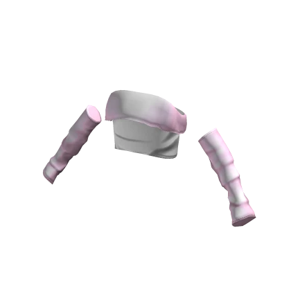 Pink and White Fold Over Crop Top with Sleeves