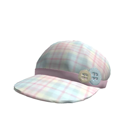 Pastel Plaid Beret Hat