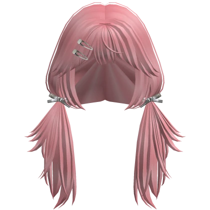 Messy Low Pigtails (Pink)