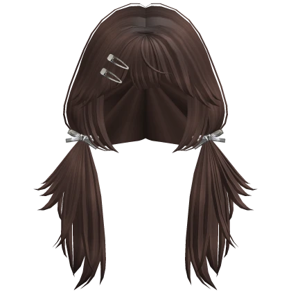 Messy Low Pigtails (Brown)