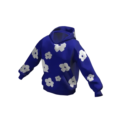Blue cotton deni hoodie 