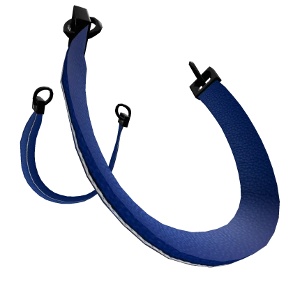 Waist Suspenders Blue Leather Straps Belt Y2K 1.0