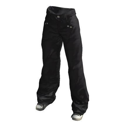 Black Y2K Urban Baggy Belted strap Jeans