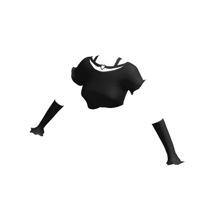 Black Crop Top with Arm Warmers 🫐