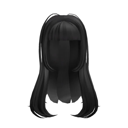 Black Cute Girl Hair Y2K w/ Bangs