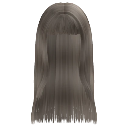 Ash Y2k Hime Cut Hair With Cut Ends